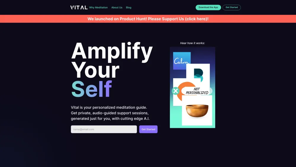 Vital: AI Guide, Personalized Meditation, Peace & Focus
