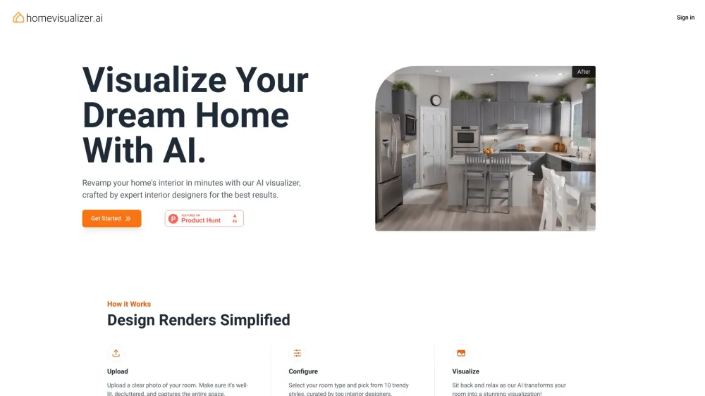 HomeVisualizer.AI: AI-Powered Interior Design Revamp Tool : Transform Your Space in Minutes
