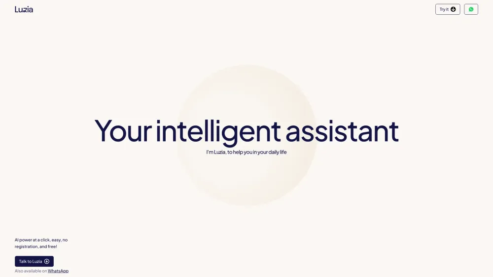 Luzia: AI Assistant : Free Use, No Registration, WhatsApp AI Support