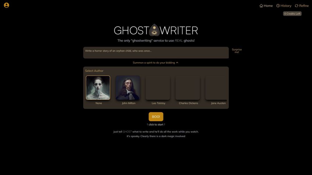 GHOST : Real Spirits, Authentic Ghostwriting, Otherworldly Talent