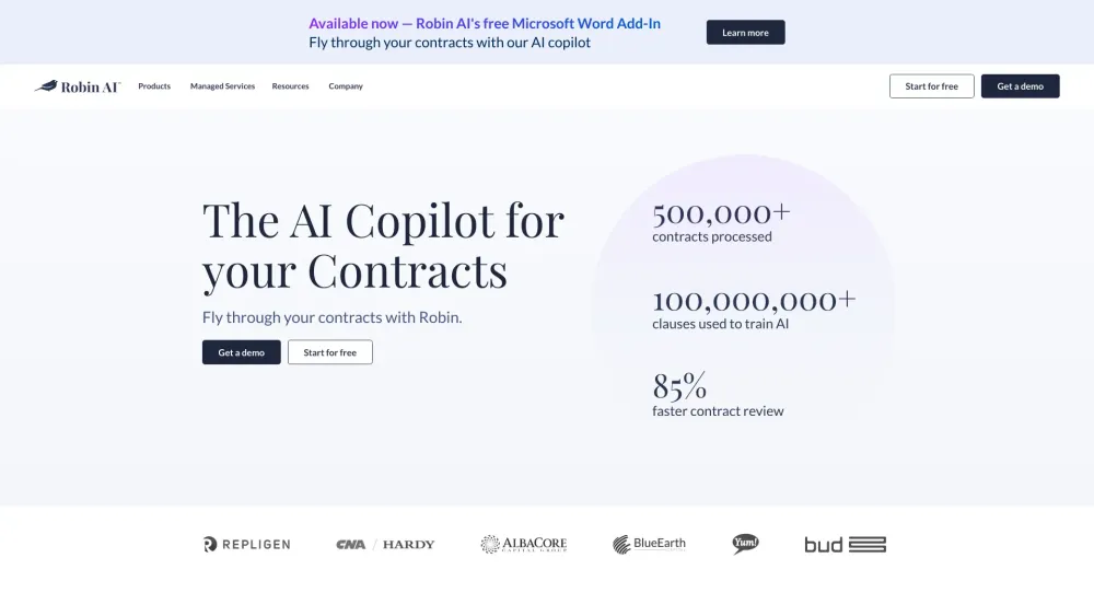Robin AI: Automate, Analyze, Optimize Contract Management