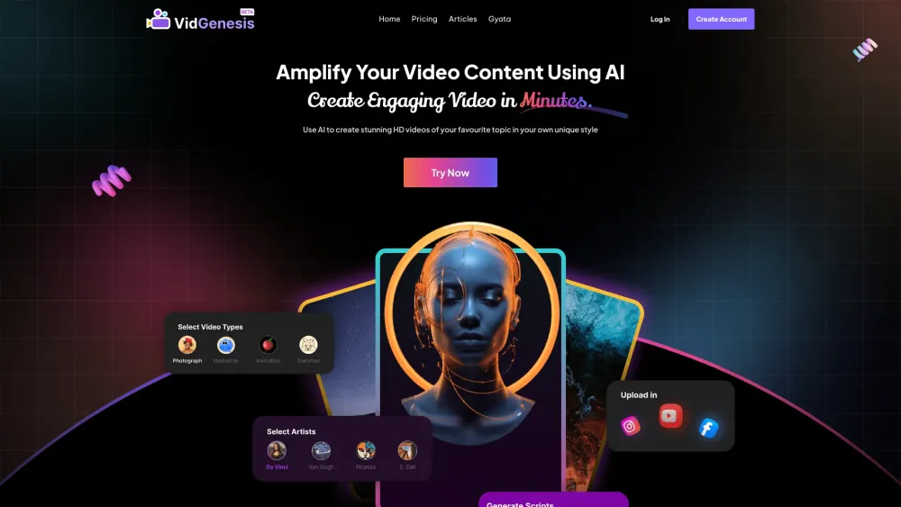 VidGenesis: AI-Powered Video Creation – No Skills Needed, One-Click Magic