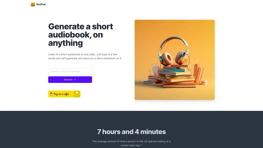 VozPod : Create Short Audiobooks Easily In Minutes For All
