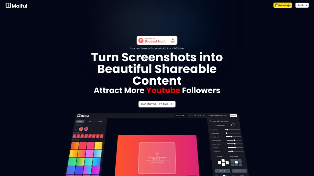 Moiful: Transform Screenshots Into Elegant Shareable Content