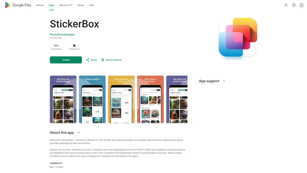 StickerBox : Unique Stickers, Themed Albums, Engaging Gameplay