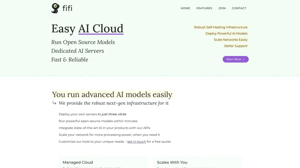 Fifi.ai: Managed AI Cloud & Smart Tools for Growth