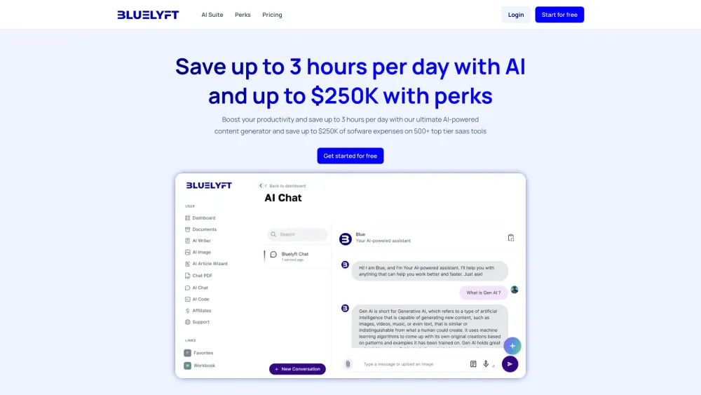 Bluelyft: AI Content Creation for Freelancers & Startups – Boost Productivity with Smart Tools