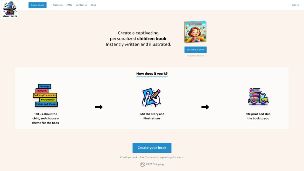 Magic Tales : AI-Created Personalized Books Where Kids Are The Star