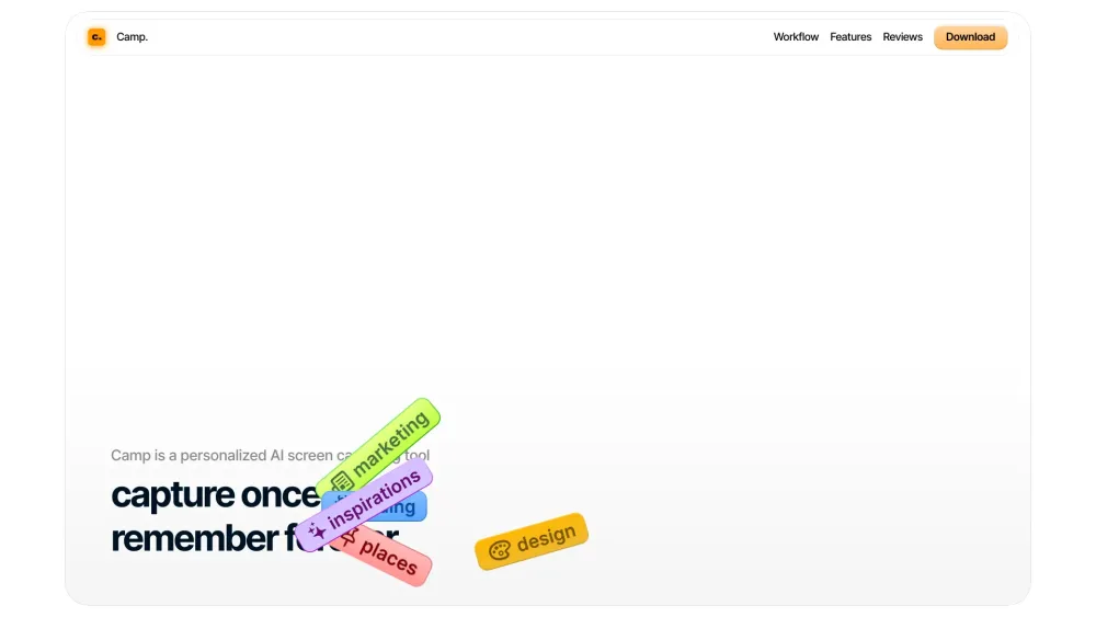 Camp: Personalized AI Screen Capture for Smarter, Faster Workflow