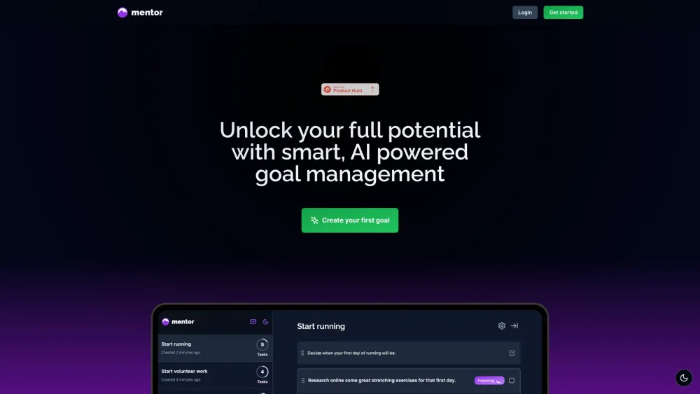 Mentor: AI Coach for Goal Setting, Tracking, & Personalized Insights