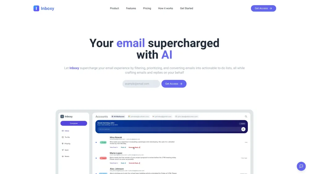 Inboxy : AI Organizes, Prioritizes & Replies Instantly
