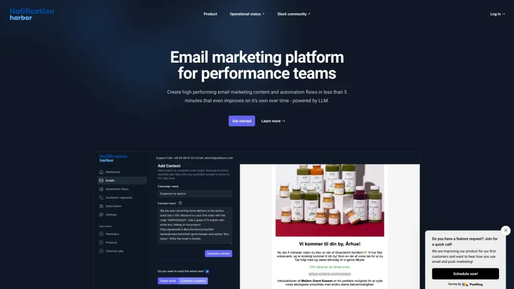 Notification Harbor: AI Email Templates & Copy in Seconds