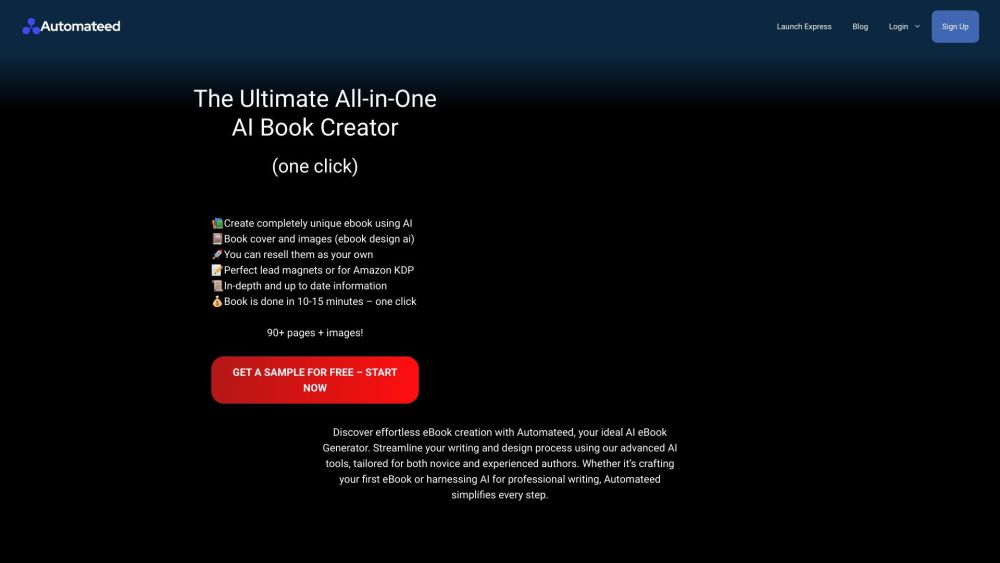 Automateed: AI eBook Generator, Online Book Writer, Transform Ideas