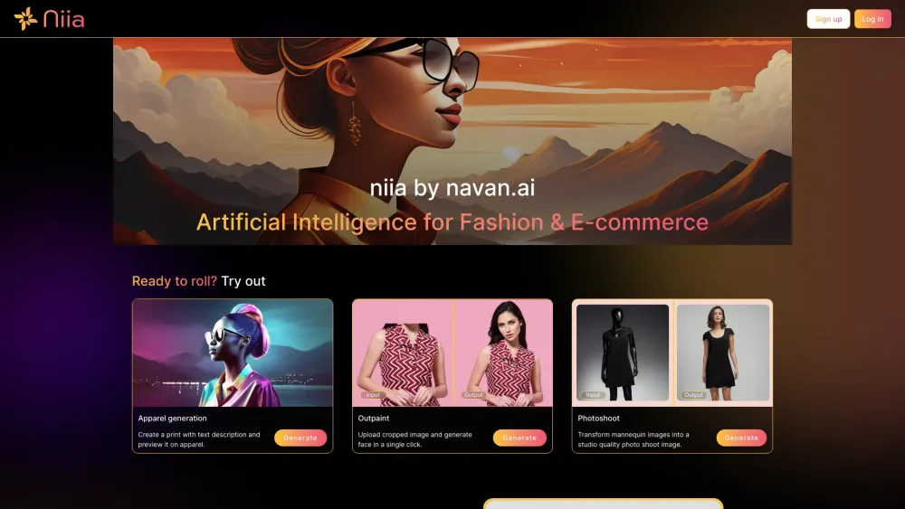 niia.ai : AI-Driven Design for Fashion & eCommerce – Generate Stunning Apparel Designs & Photoshoots Fast