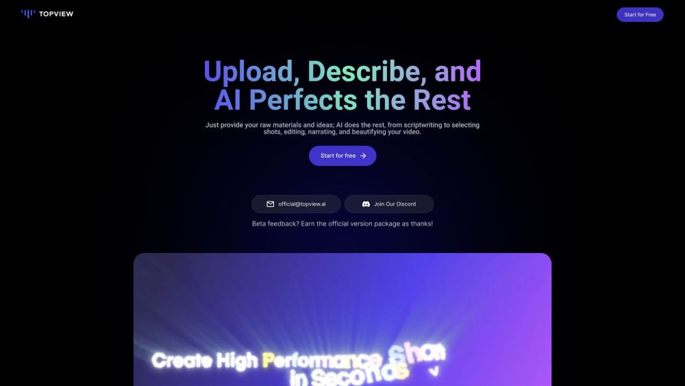 TopView.ai: AI Video Editor for Scripting, Editing, Narrating : Effortless AI-Powered Video Creation & Enhancement Tools