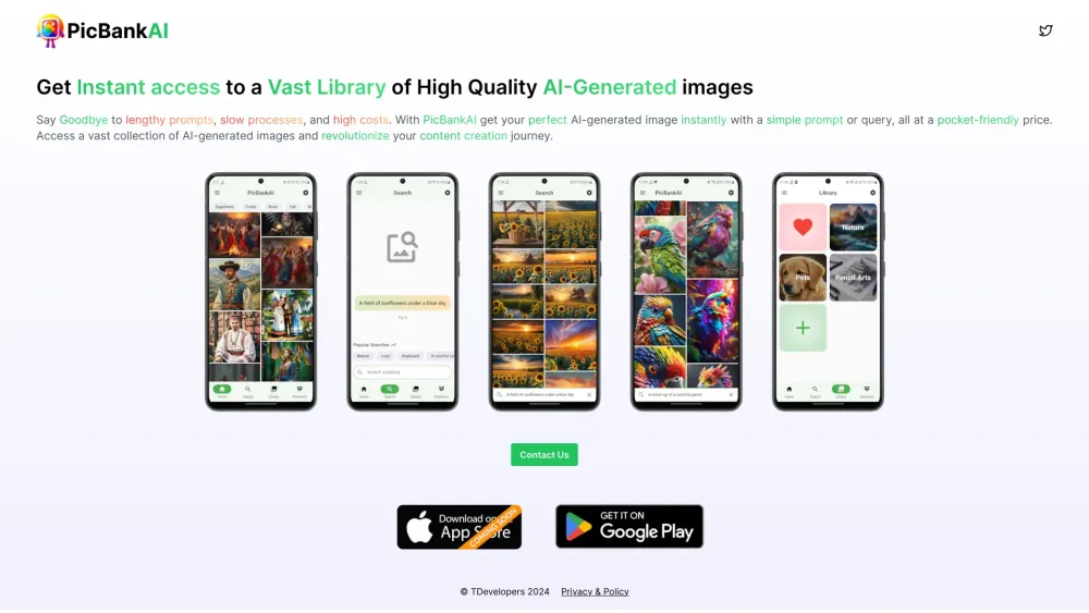 PicBankAI: Instant High-Quality AI Images, Endless Visuals