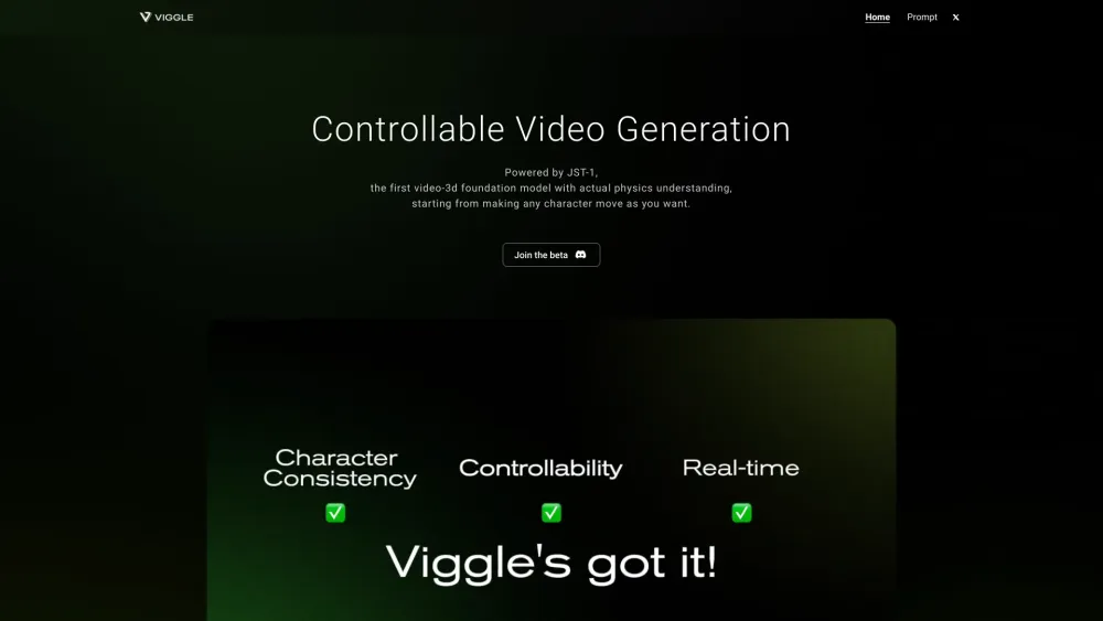 Viggle : Controllable Video & Character Movement Made Easy