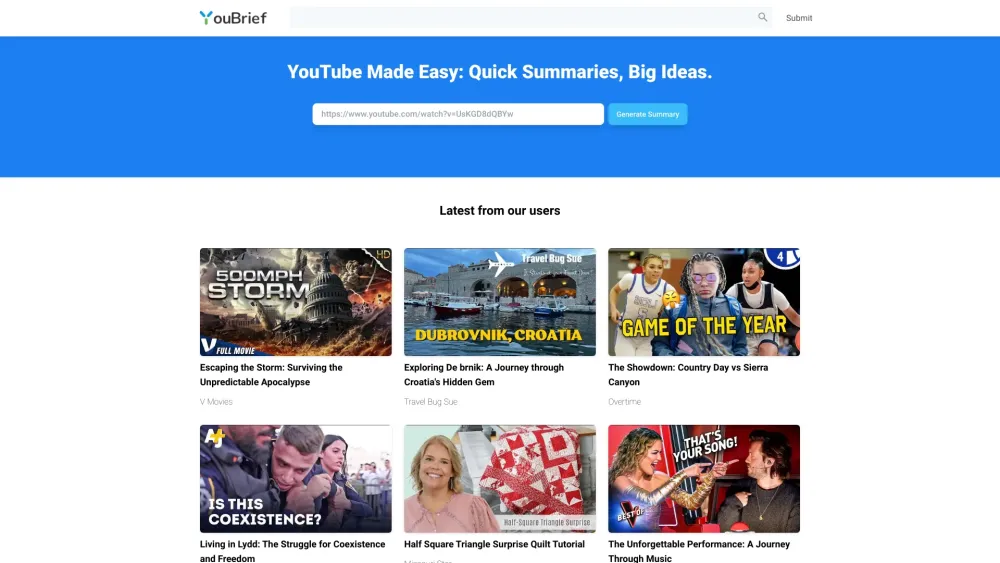 YouBrief : Swift Summaries, Big Ideas, Grasp Core Concepts Fast