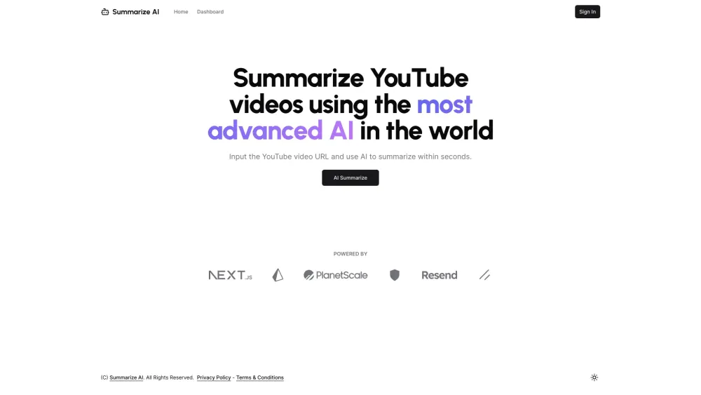 Summarize AI: Swift YouTube Video Summarization with AI : Condense Videos