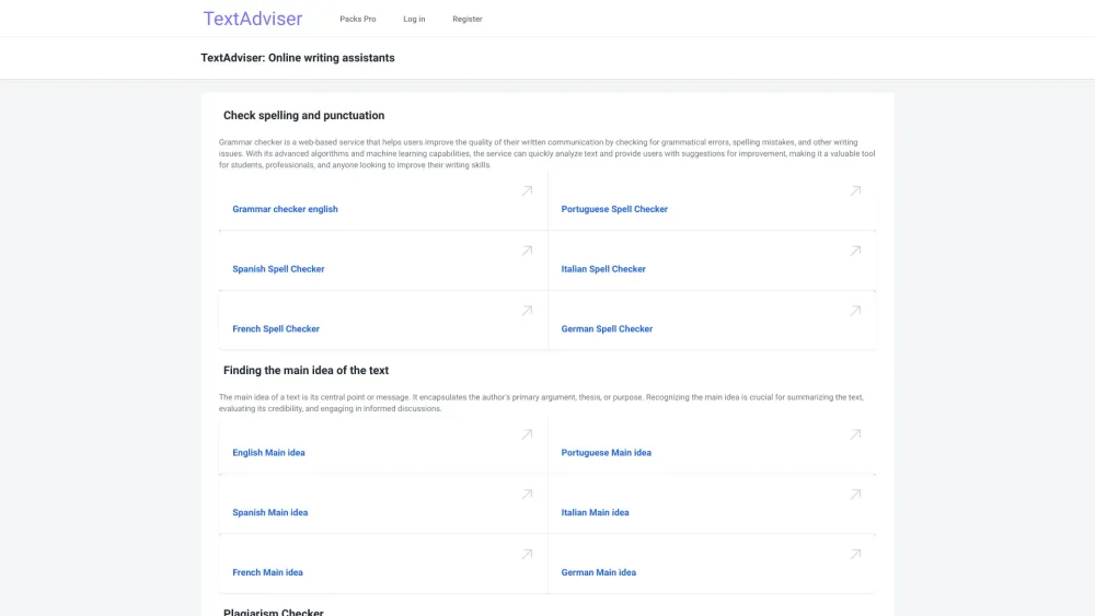TextAdviser: Free Online Tools for Quality Content Creation