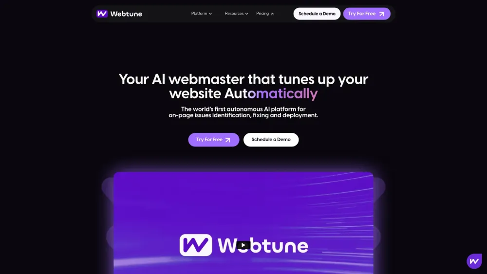 Webtune: Autonomous Optimization & Seamless Performance