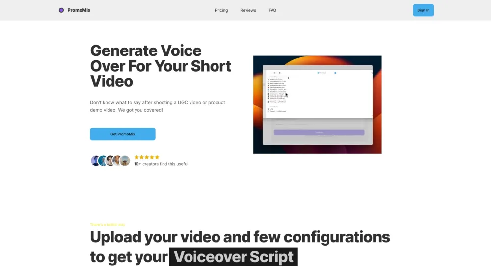 PromoMix: Generate Scripts & Voiceovers for Engaging Videos