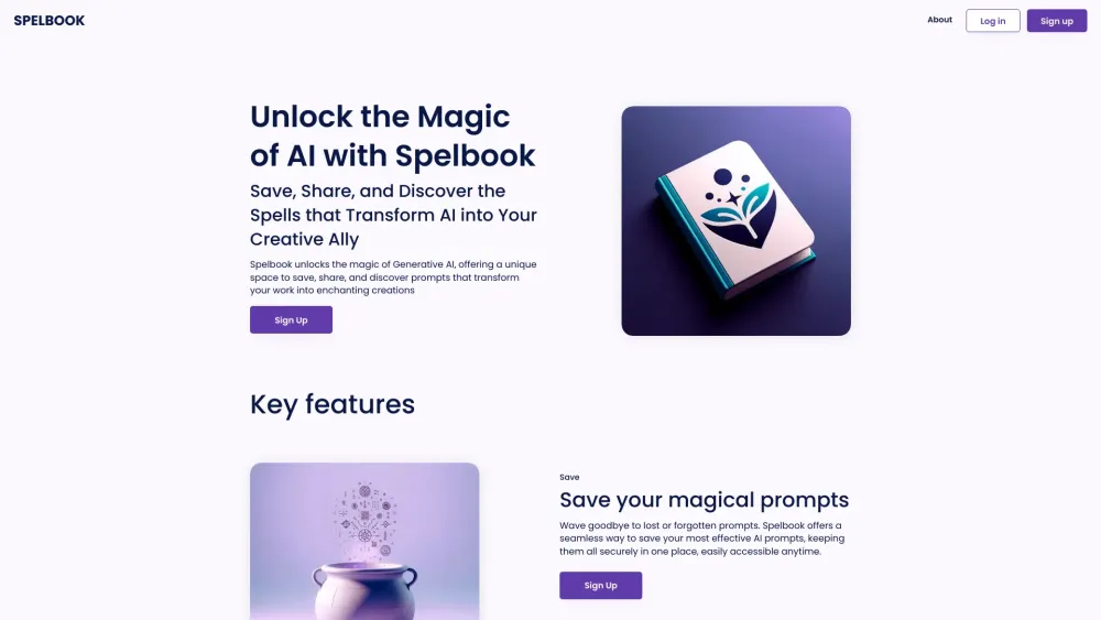 Spelbook: Save, Share, Discover AI Magic Prompts for Endless Creativity