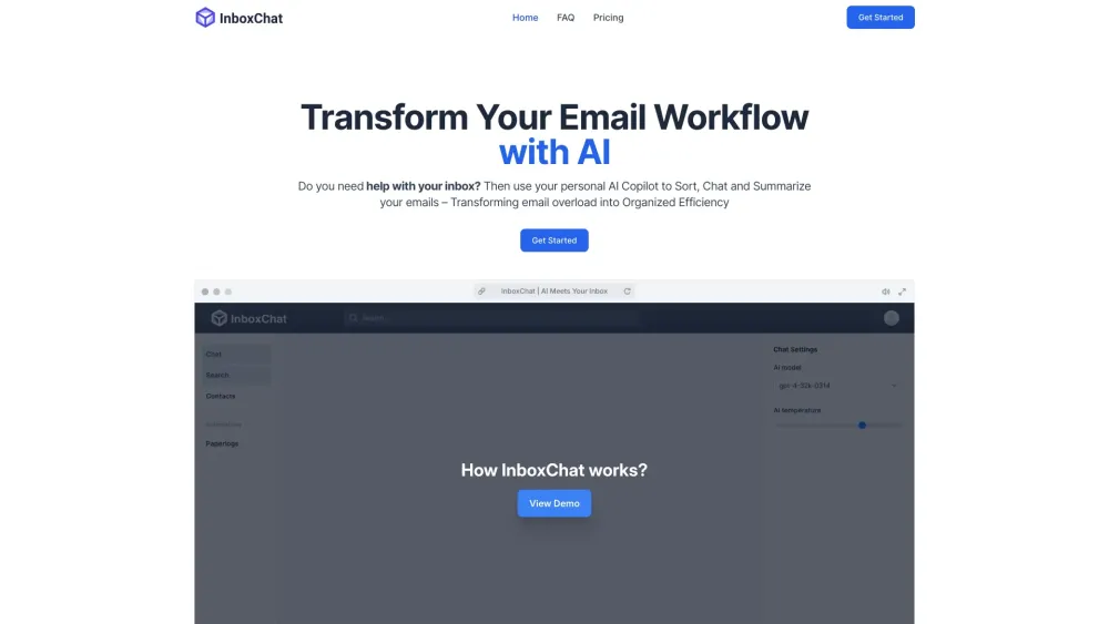 InboxChat.ai: AI Copilot for Email Sorting, Summarizing & Chatting
