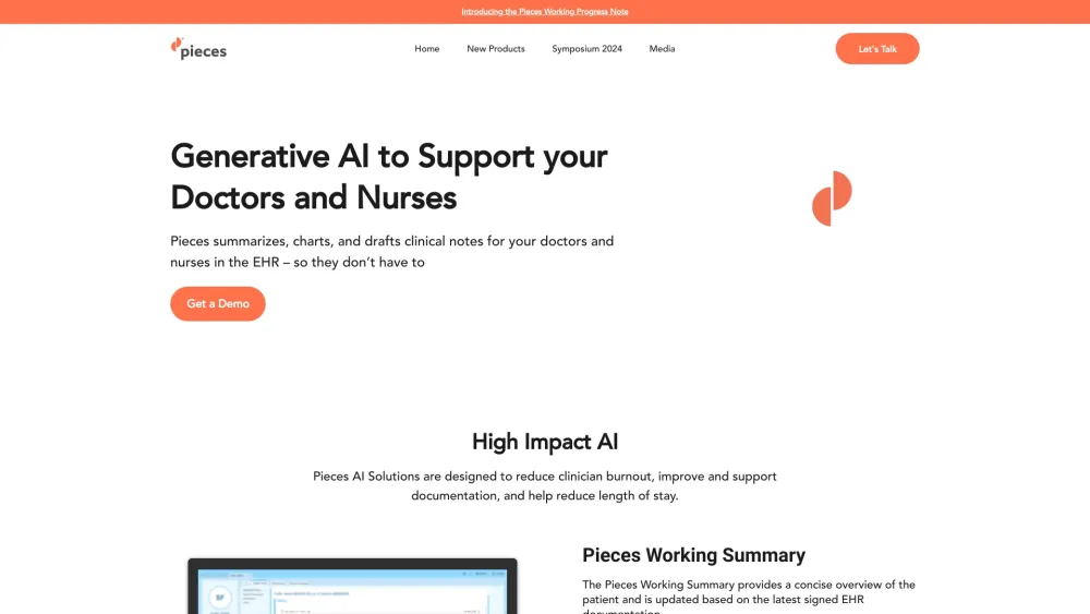 Pieces Tech: AI Summarizes, Charts, Drafts Notes for Doctors & Nurses