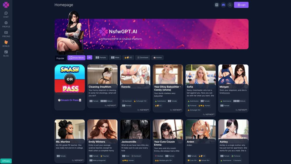 NsfwGPT.AI : Free Realistic Chat & Role-play Community