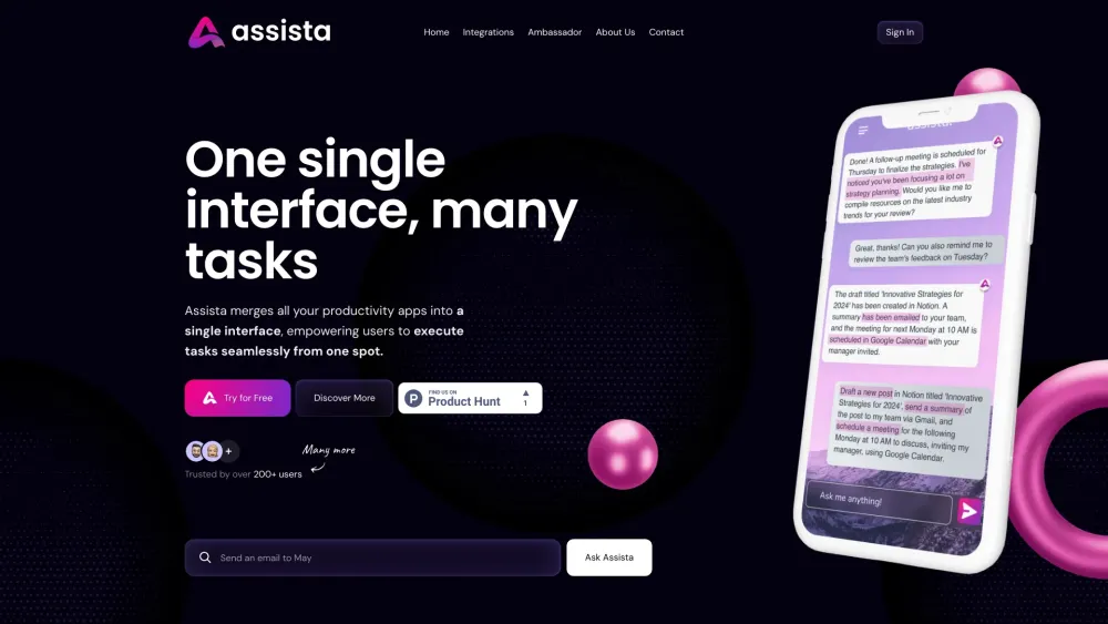 Assista: AI Unifies Apps, Simplifies Tasks, Boosts Efficiency