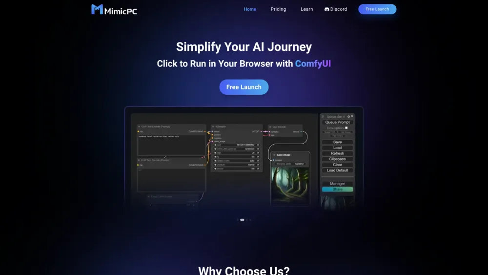 MimicPC: AI Apps, Cloud Storage, Flexible GPU Use