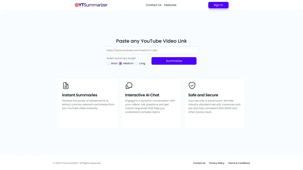 YTSummarizer: AI-Powered Free YouTube Video Summaries