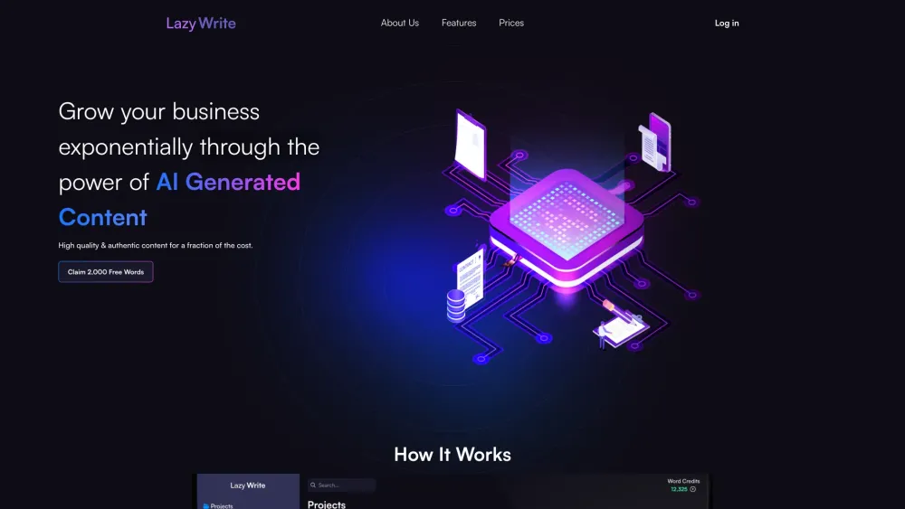 Lazy Write: GPT-4 AI Writer for Articles & Blogs : Effortless Content Creation
