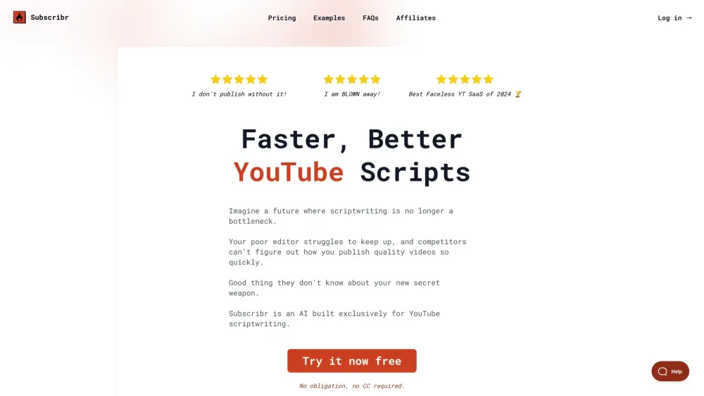 Subscribr: AI-Driven Scripts, Fast & Pro for YouTube Creators