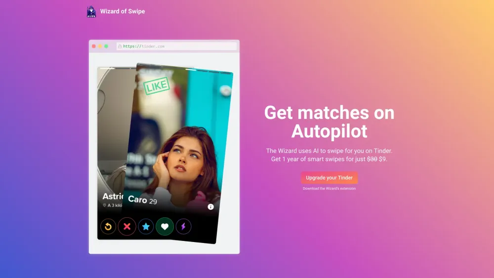 Wizard of Swipe: Automate Tinder Matches with Advanced AI