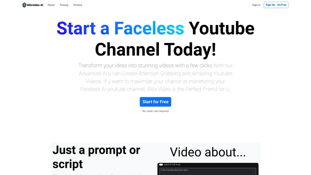 Blitz Video AI: AI-Powered Video Creation & YouTube SEO Growth