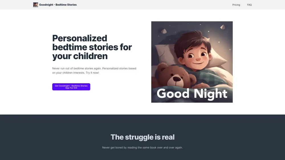 Goodnight : AI Tales, Enchanting Stories, Magical Bedtime
