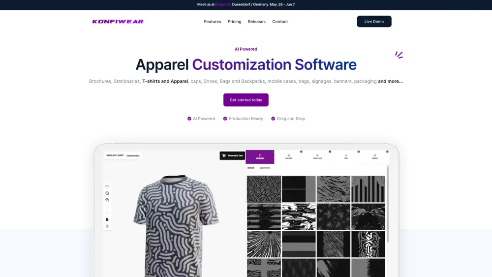 Konfiwear: AI Apparel Design & Customization : Create, Personalize