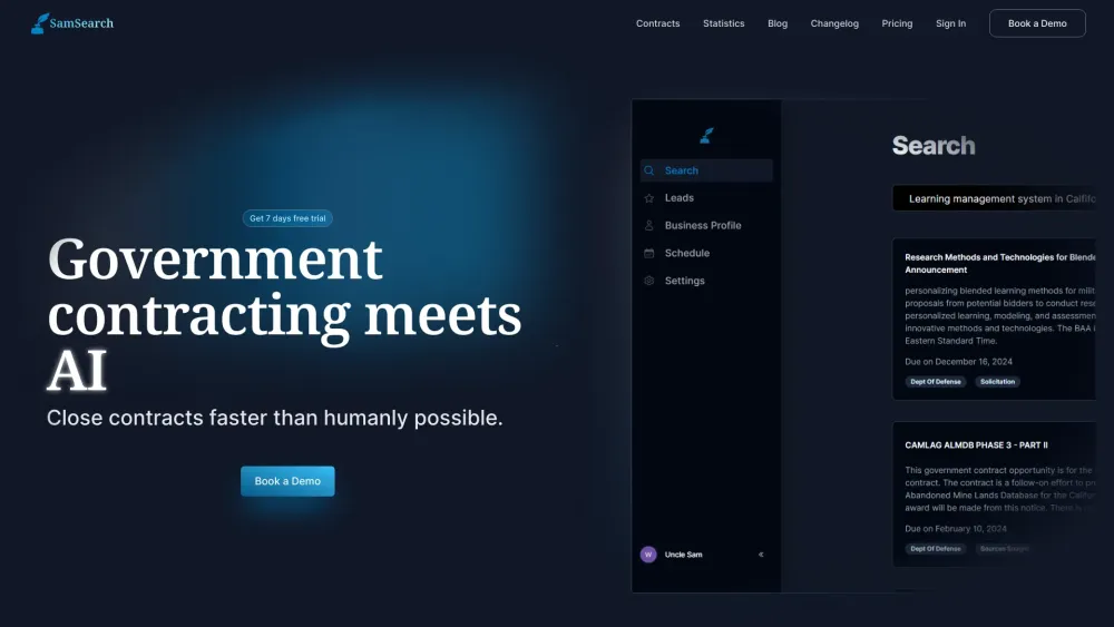 SamSearch: Effortless Contract Finding & Winning Proposal Creation