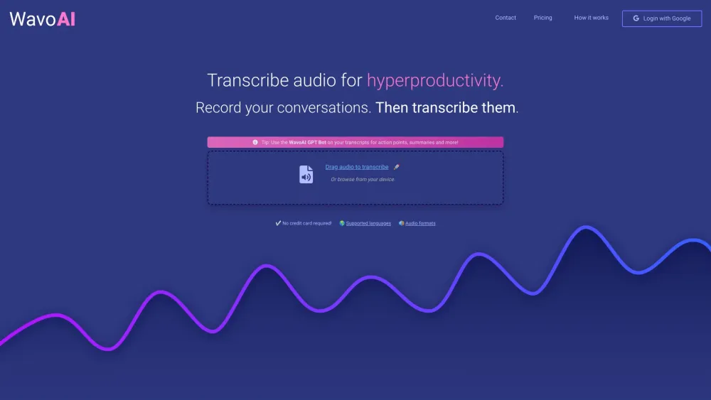 WavoAI: AI Transcription, Speaker Detection, Smart Notes & Boost Productivity