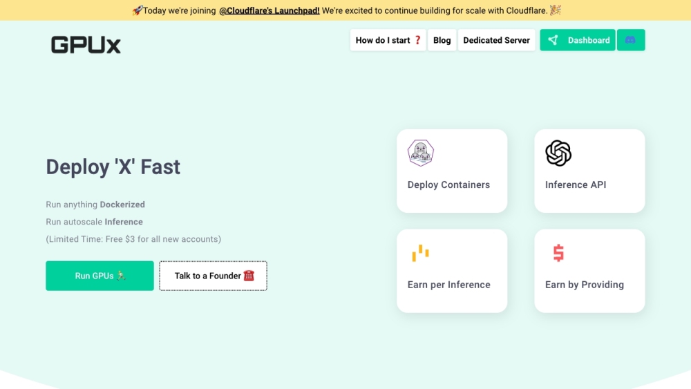 GPUX: Serverless AI/ML Inference with StableDiffusionXL, ESRGAN, WHISPER