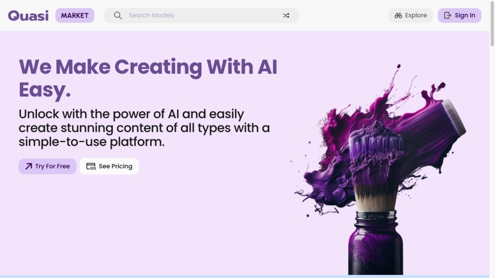 Quasi Market: AI Art, Code & Music Platform for Creativity