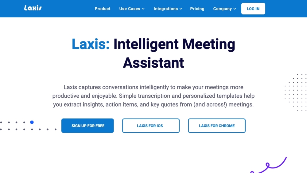 Laxis: AI Meeting Aid : Transcribe, Review, Insights for Revenue Teams