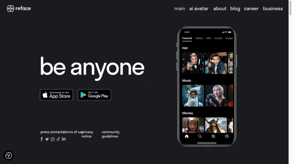 Reface: AI Face Swaps, Animated Photos & Cartoons