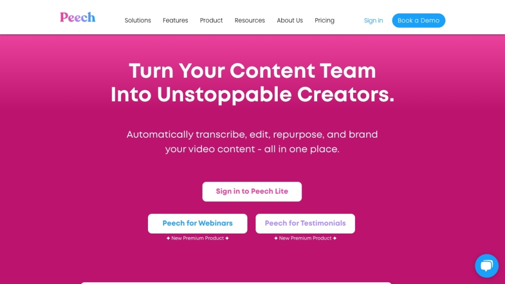 Peech: AI Video Platform for Marketers – Optimize Content with NLP-Driven Editing & Branded Videos