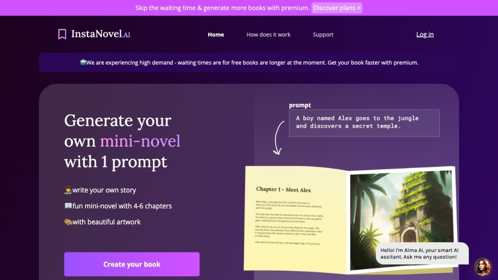 InstaNovel: AI-Generated Mini-Novels with GPT-3 & Dall-E 2 Styles