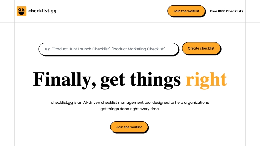 Checklist.gg: AI SOPs & Task Management – Build Checklists, Streamline Processes, Reduce Errors