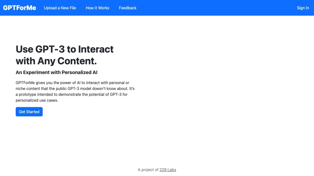 GPTForMe: Custom GPT-3 AI for Personalized Content & Automation