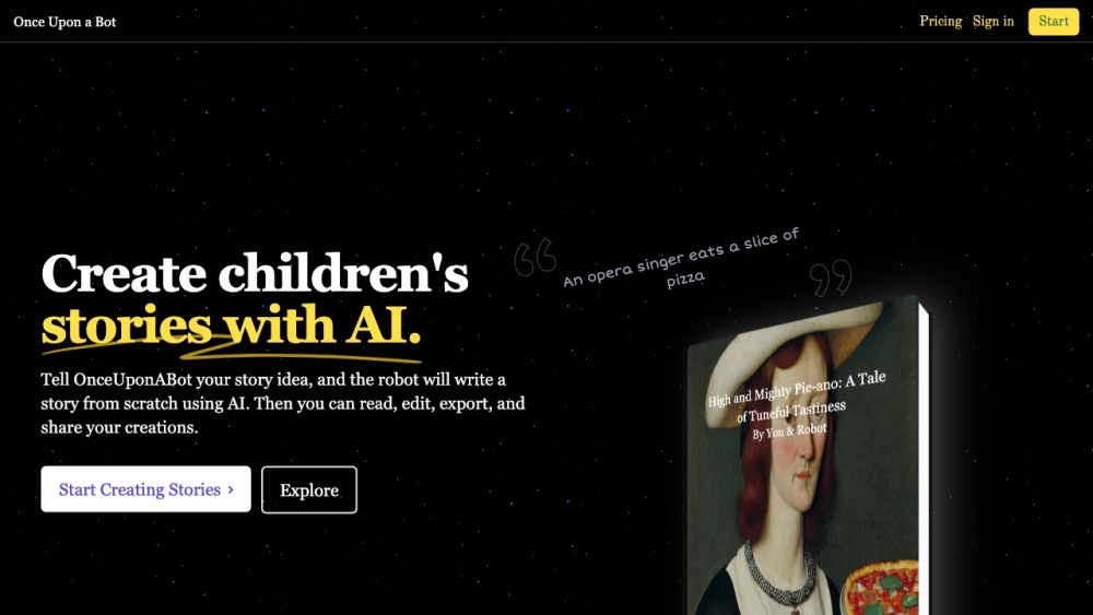 Once Upon a Bot: AI Stories, Craft, Edit, Export, Share